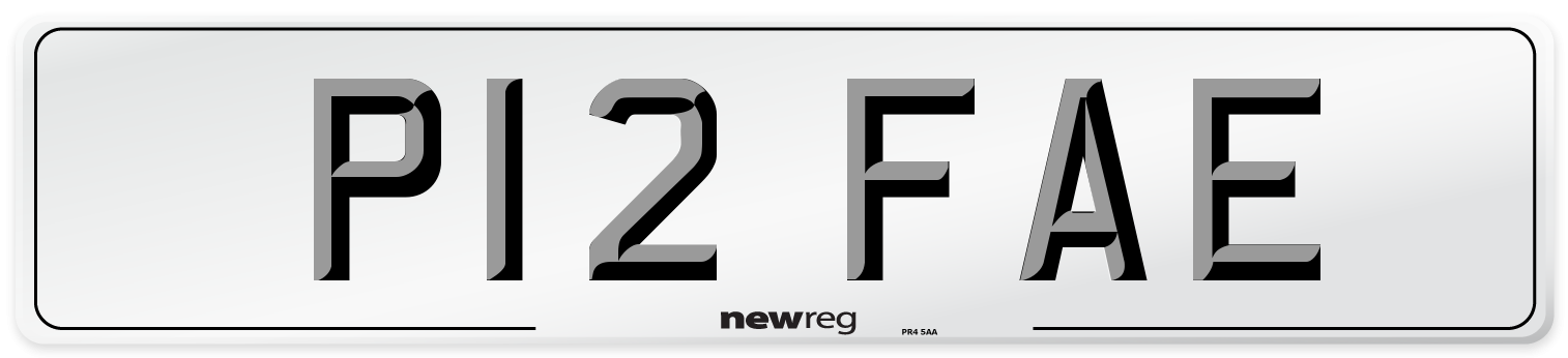 P12 FAE Number Plate from New Reg